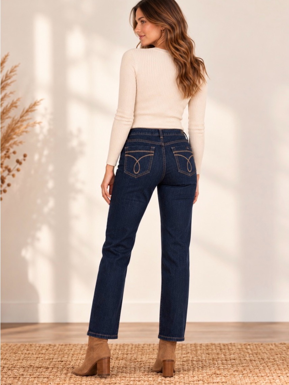 Calvin Klein Jeans Women’s Straight Leg Dark Wash Denim Size 6